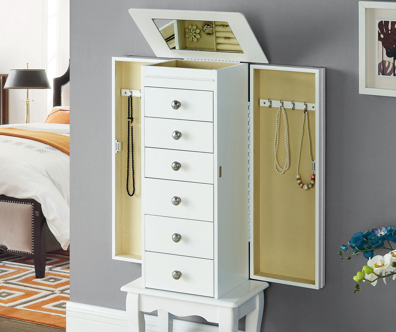 modern jewelry armoire