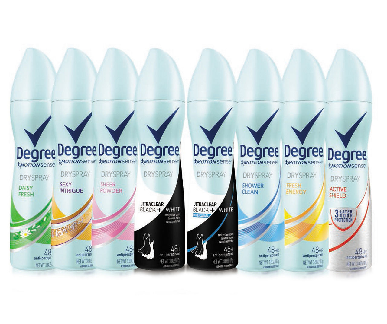 Degree Women UltraClear Black & White Dry Spray Antiperspirant Deodorant, 3.8