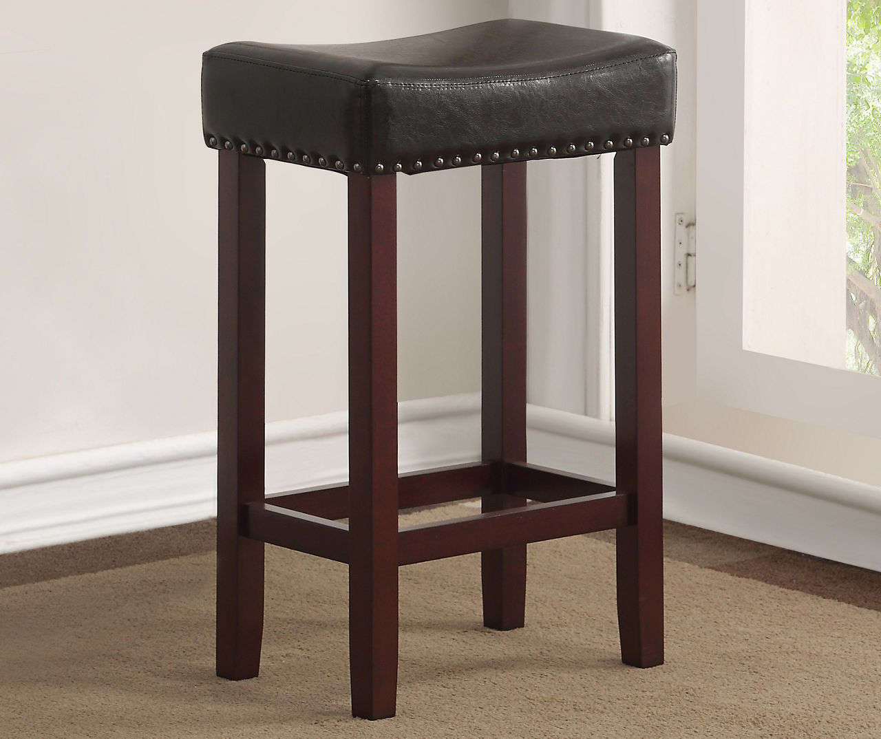 Espresso saddle on sale bar stools