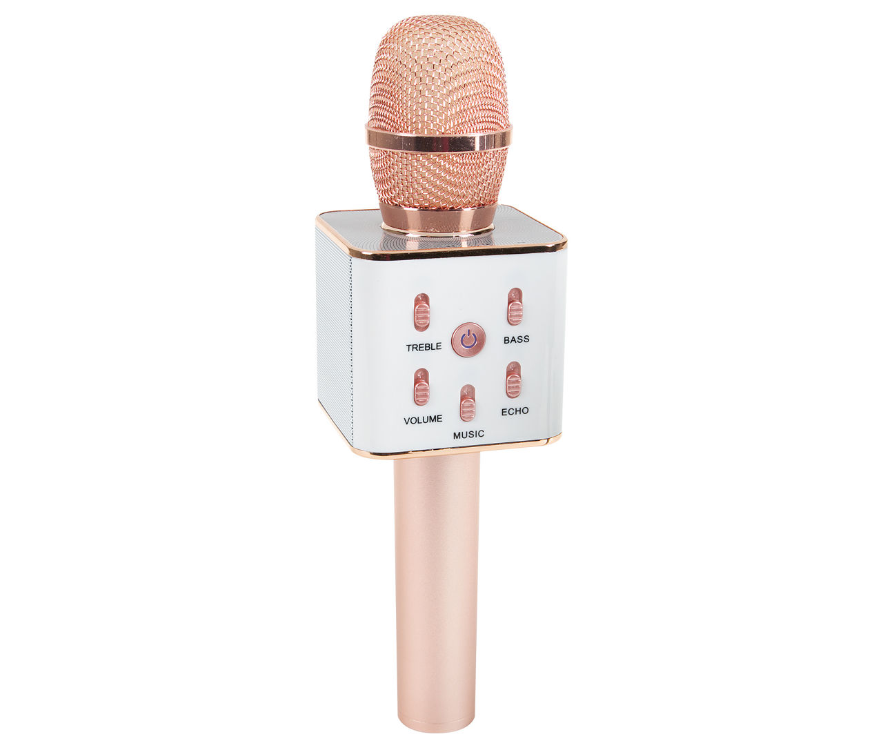 Lucky Voice Rose Gold Karaoke Bluetooth Microphone