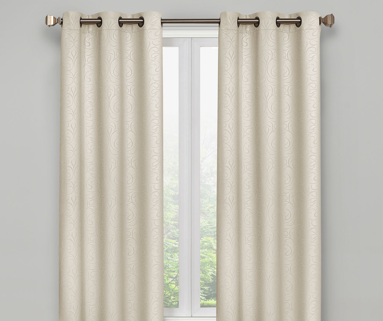 Living Colors Living Colors Scroll Blackout Curtain Panel Pairs Big Lots