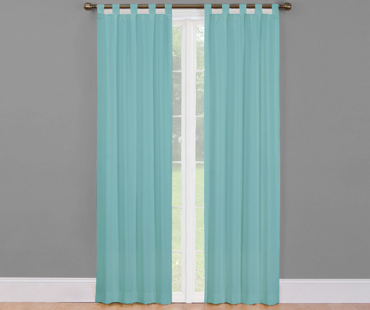 Colorado Caelen Aegean Blue Curtain Panel Pair, (84")