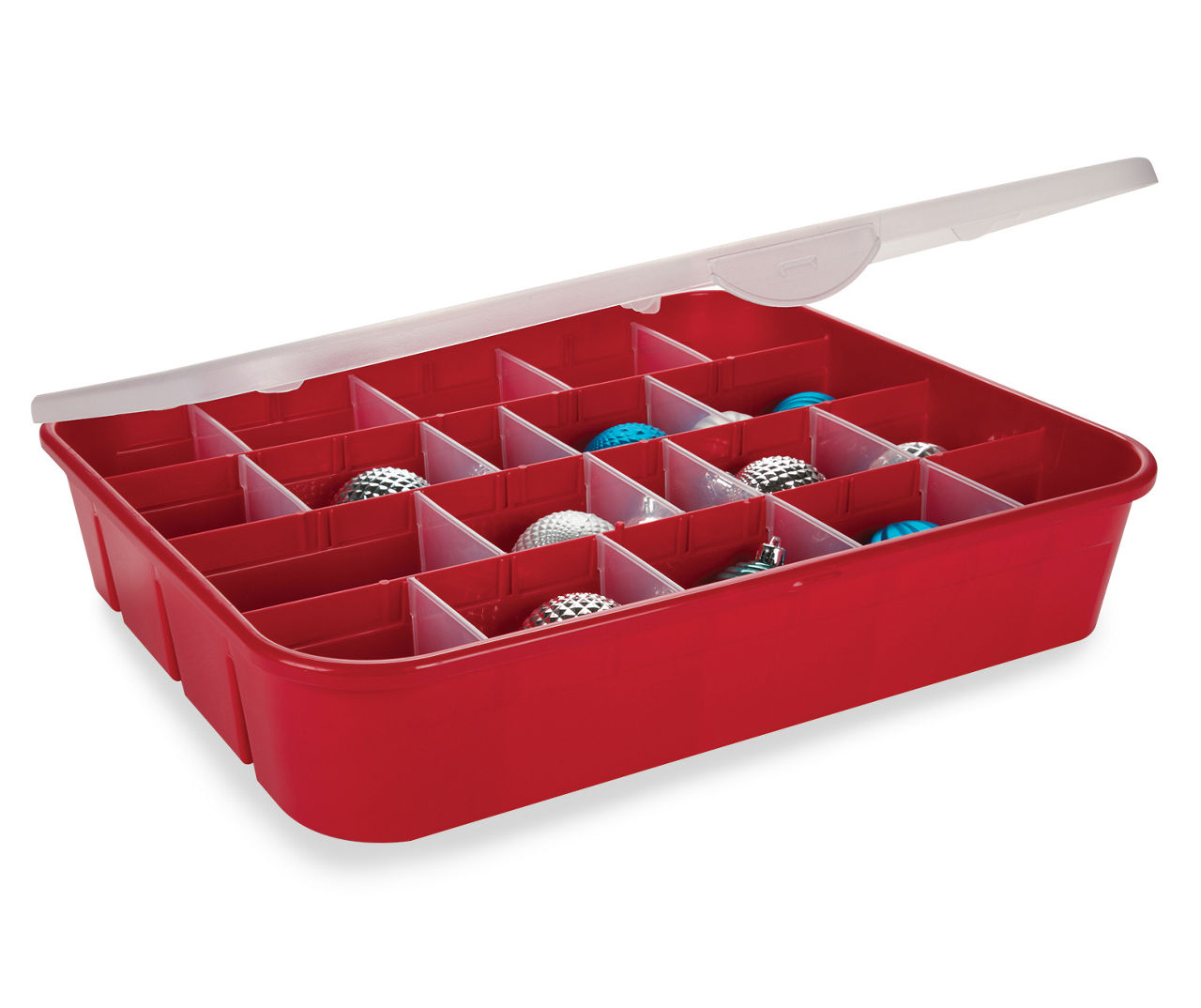 Sterilite 6.0 Gal. 20 Compartment Adjustable Ornament Storage Case  (6-Pack), Rocket Red 6 x 19796606 - The Home Depot