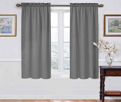 Gray Thermal Curtain Panel Pair, (63