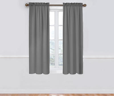 Gray Thermal Curtain Panel Pair, (63