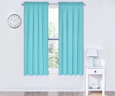 Turquoise Thermal Curtain Panel Pair, (63
