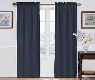 Indigo Blue Thermal Curtain Panel Pair, (84")