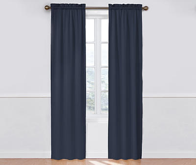 Indigo Blue Thermal Curtain Panel Pair, (84