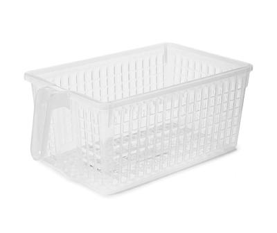 2 Pack Plastic Handy Baskets Kitchen Home Office Storage Rattan Basket Organizer 