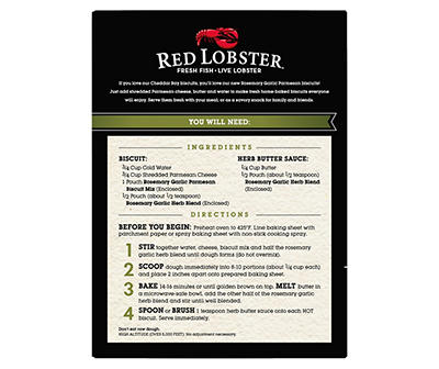 Red Lobster Rosemary Garlic Parmesan Biscuit Mix, 11.36 Oz