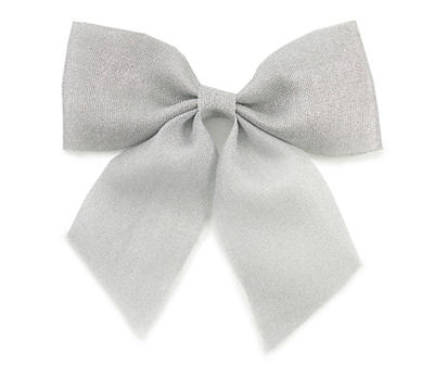 Large Silver Mesh Glitter Bow