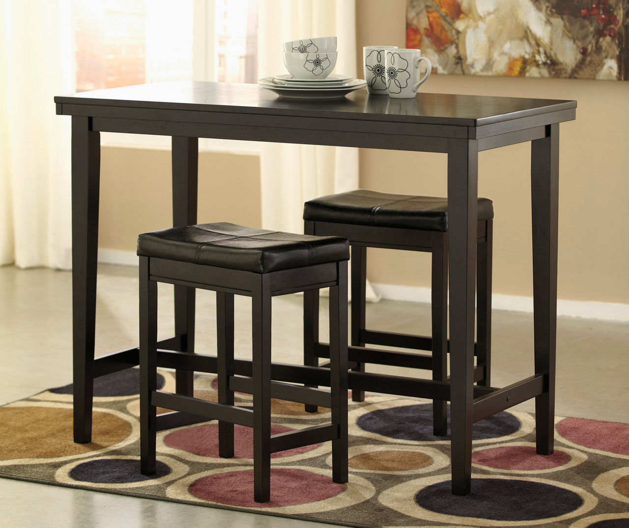 Signature Design By Ashley Kimonte Dark Brown 2 Piece Counter