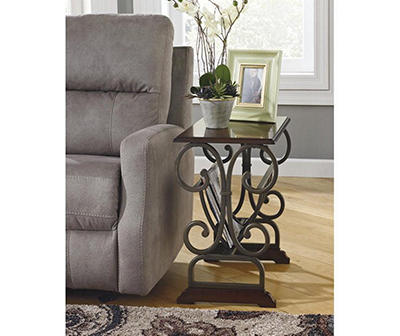 BRAUNSEN BROWN CHAIRSIDE END TABLE