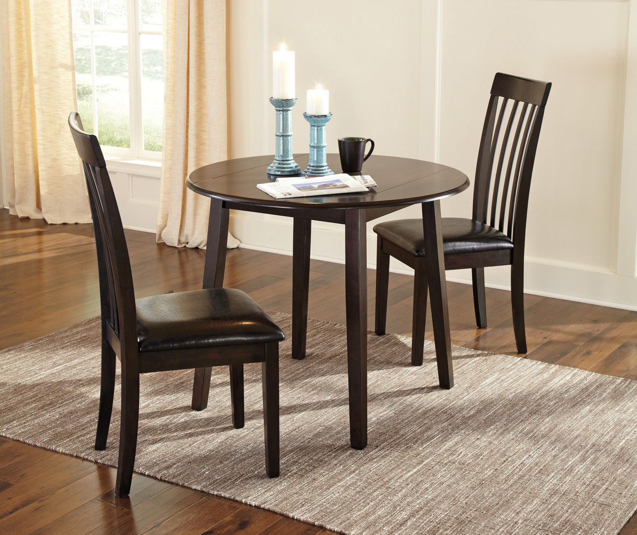 Signature Design By Ashley Hammis Dark Brown Round Dining Room