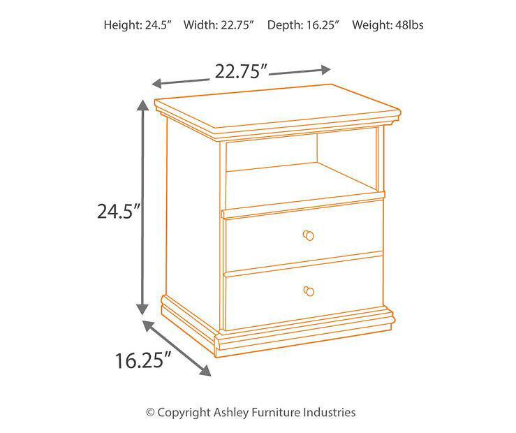 Maribel Black Nightstand