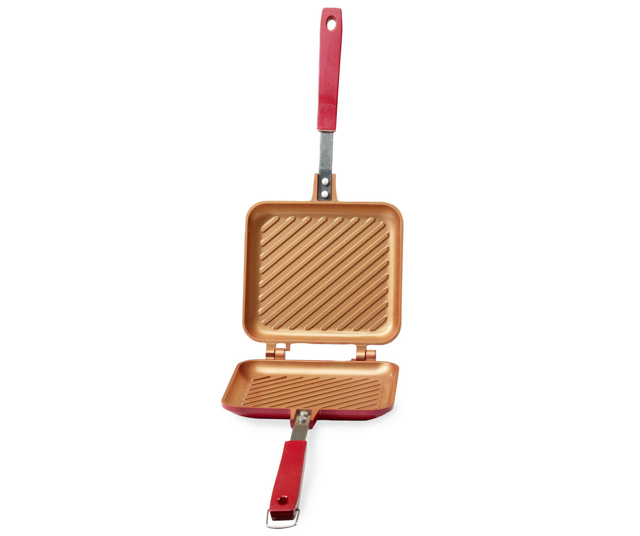 Red Copper Ceramic Reversible Grill & Griddle As Seen on TV