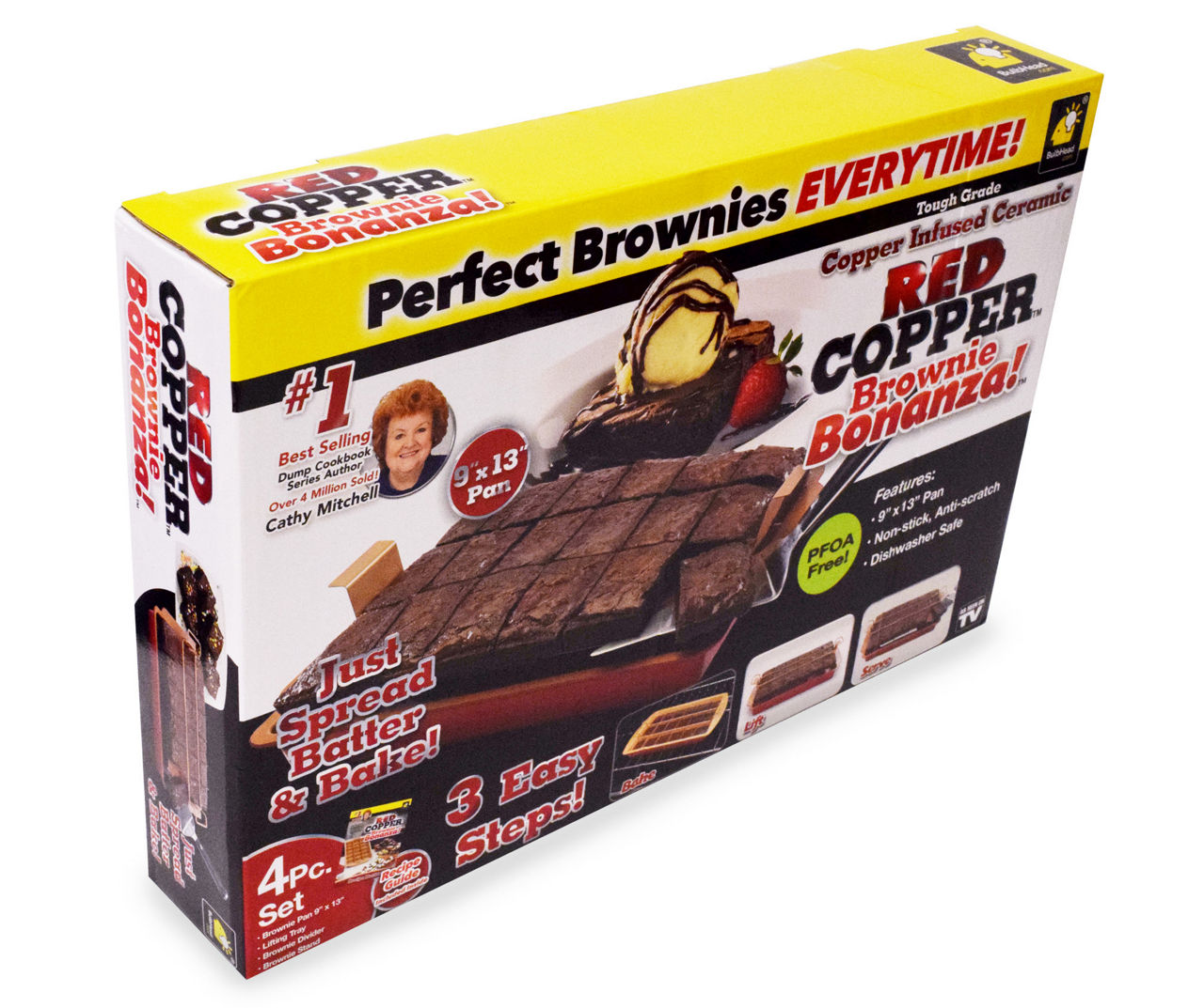 As Seen On TV Perfect Brownie Pan Black PB011106 - Best Buy