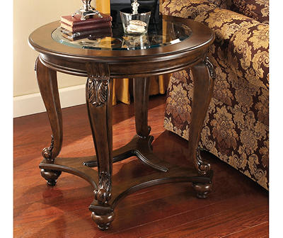Norcastle Brown Round End Table