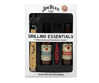 Grilling Essentials With Basting Brush & Tongs, 13 Oz.