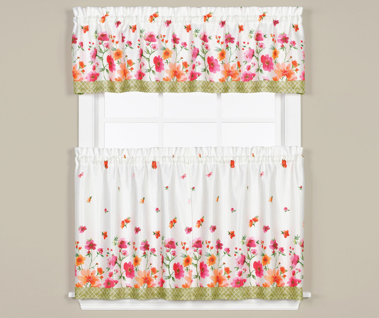 LC TIER/VALANCE FLOWER TRAIL TEXT 58X36
