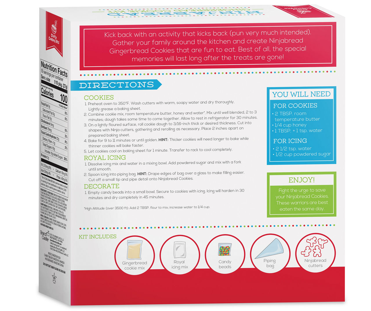 Ninjabread Gingerbread Cookie Kit, 9.5 Oz.