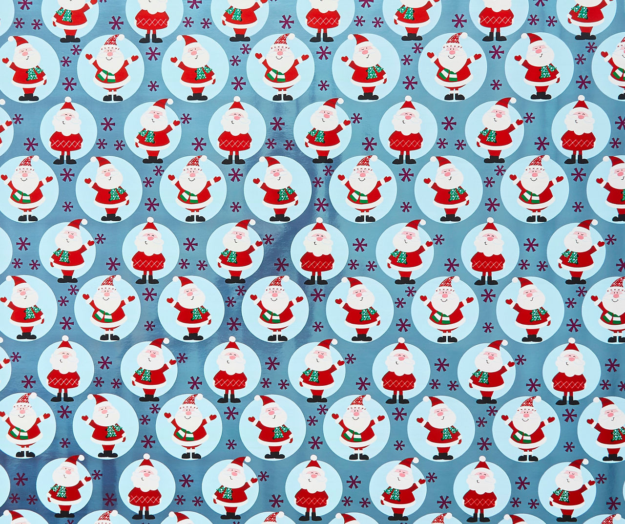 Winter Wonder Lane Cartoon Santa & Snowman Mega Wrapping Paper Roll, (220  sq. ft.)