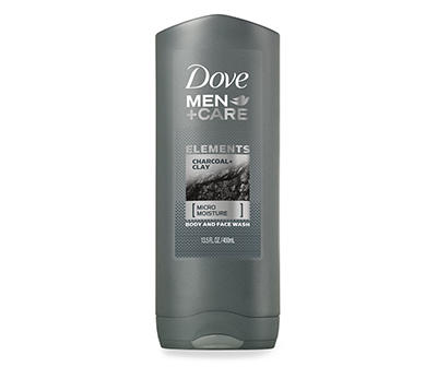 Men + Care Elements Charcoal & Clay Body & Face Wash, 13.5 Fl. Oz.