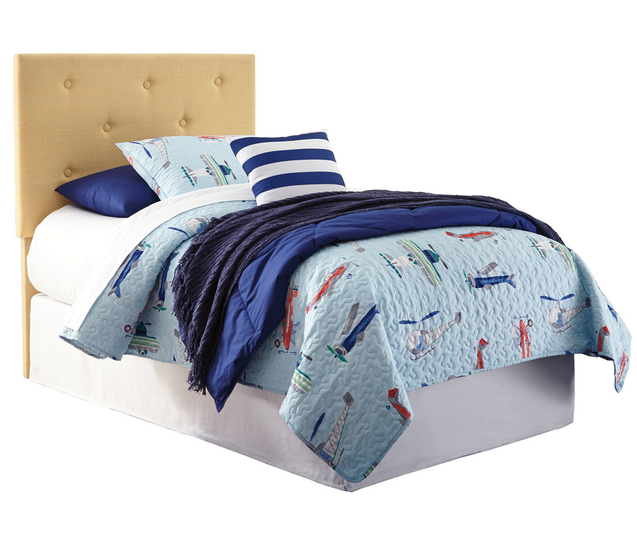 Signature Design By Ashley Nuvella Yellow Upholstered Twin Headboard