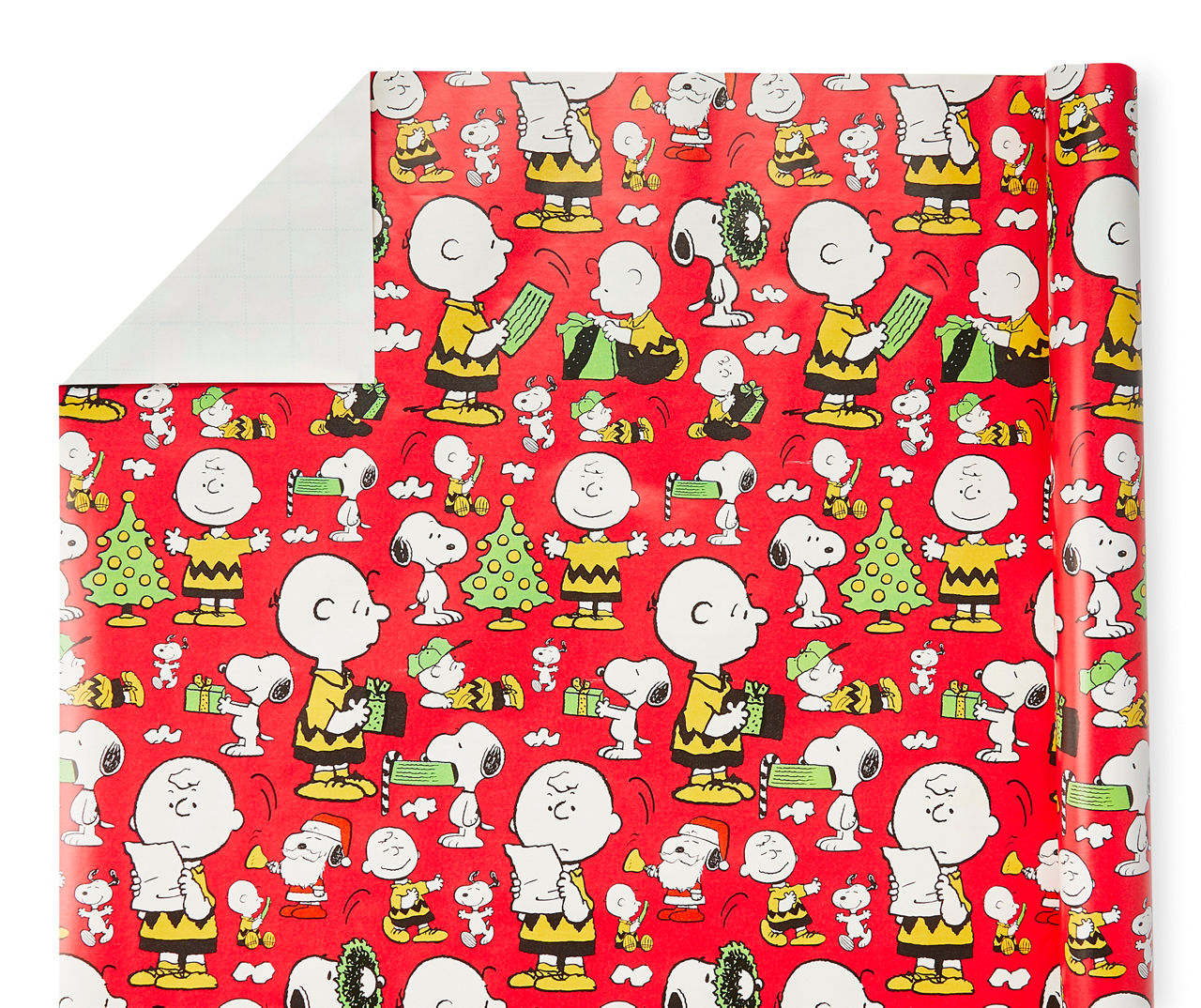 PEANUTS CHARLIE BROWN SNOOPY Christmas Wrapping Paper Large 50 Sq Ft