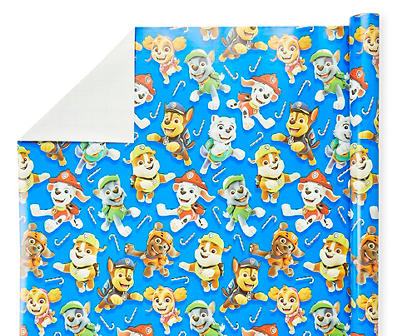 Paw Patrol Christmas Gift Wrapping Paper Marshall Rubble Skye Chase 70 sq ft 