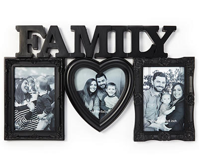 "Family" Black Picture Frame Collage
