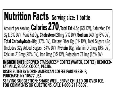 Starbucks Frappuccino Almondmilk Chilled Coffee Drink Mocha Flavor 13.7 Fl Oz Glass Bottle