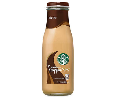 Starbucks Frappuccino Almondmilk Chilled Coffee Drink Mocha Flavor 13.7 Fl Oz Glass Bottle