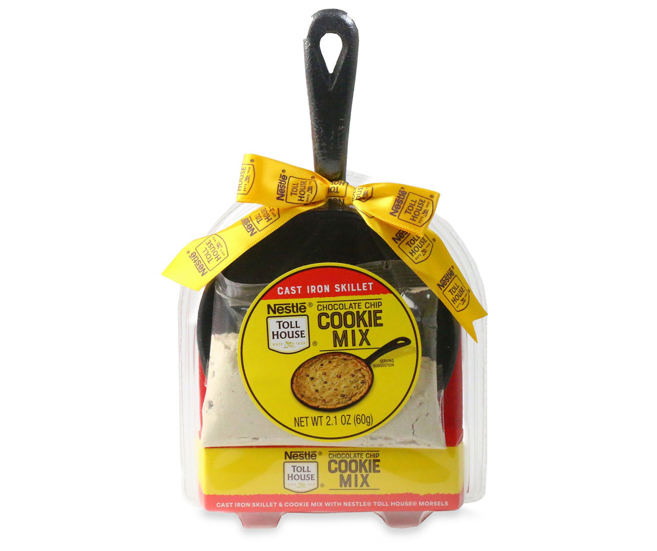 Thoughtfully Gifts, Nestle Toll House Individual-Size Chocolate Chip Pizza Cookie  Kit, Includes Cookie Mix and Mini Cast Iron Skillet 