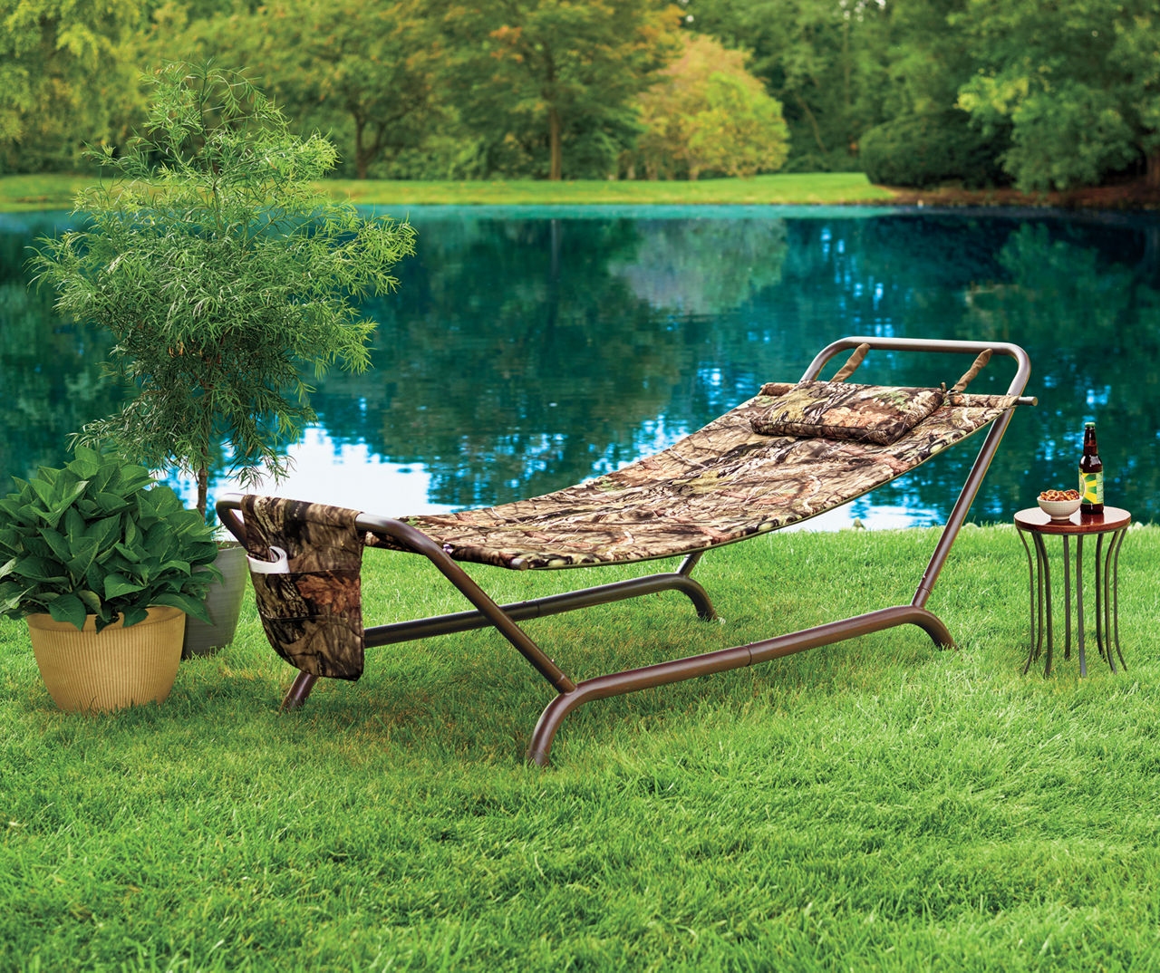 Camouflage Padded Hammock with Pillow