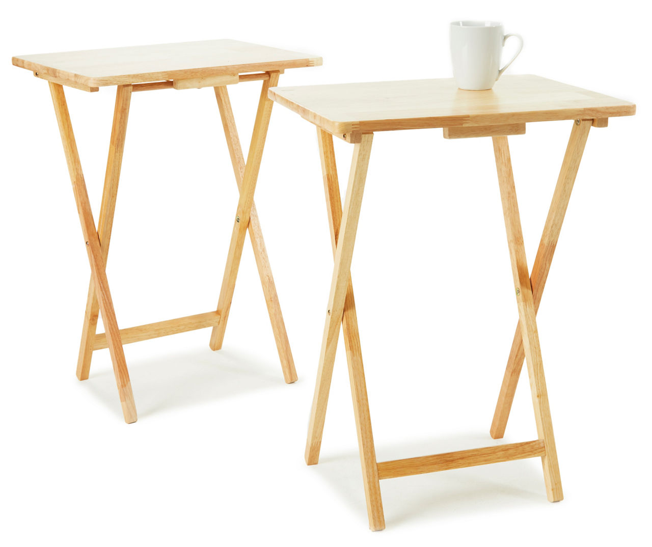 Natural Tray Tables, 2-Pack
