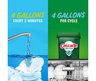 Cascade Complete ActionPacs Dishwasher Detergent, Lemon Scent, 21 Count