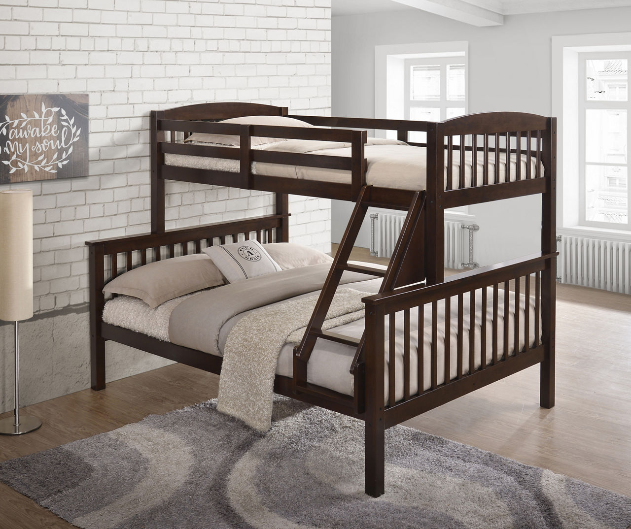 Simmons riley twin over full bunk on sale bed