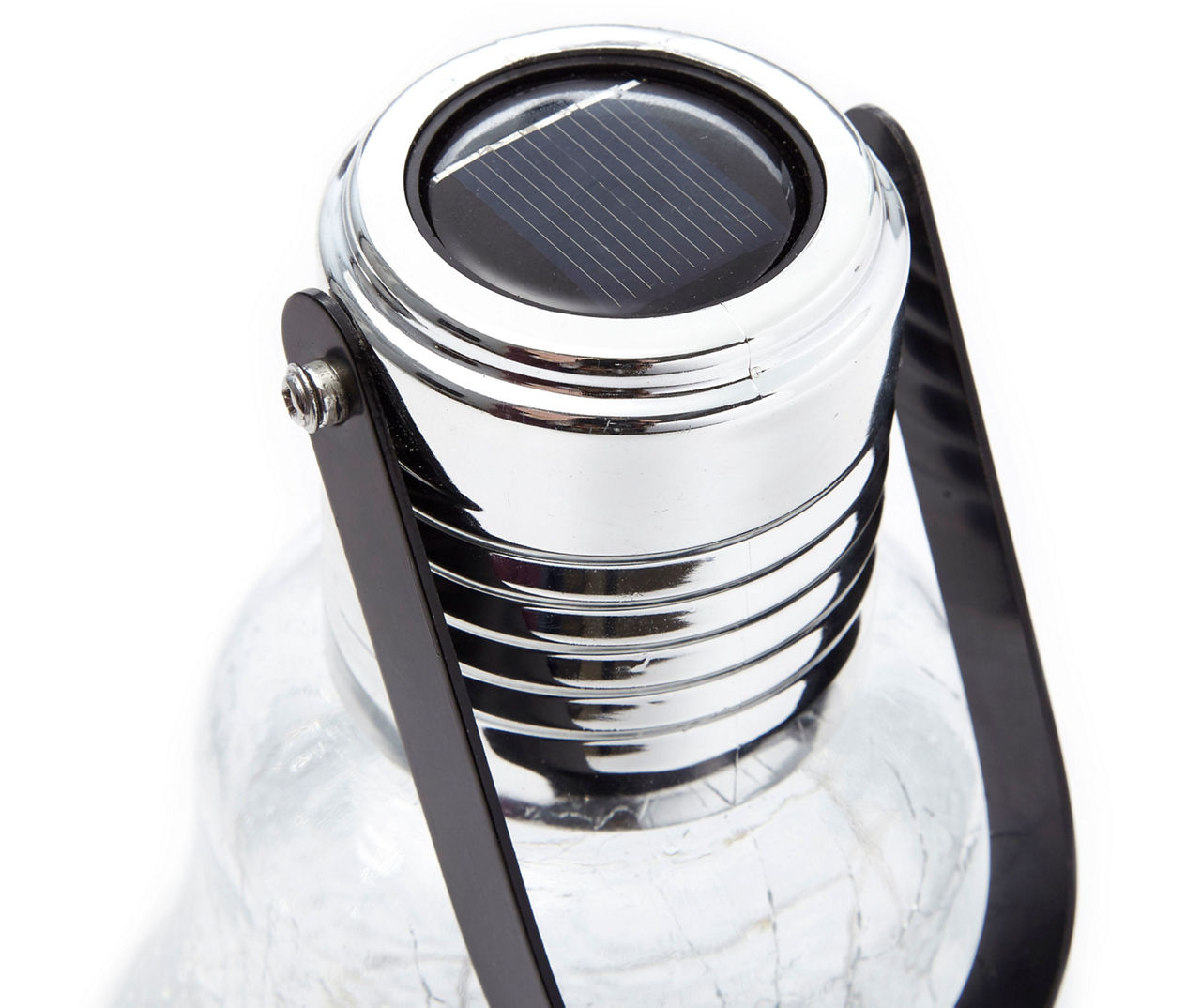Crackle Glass Bulb Solar LED Lantern