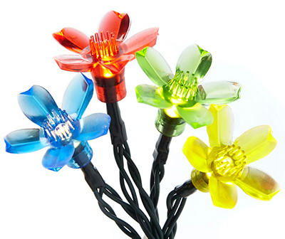 Multi-Color Flower Twinkling LED Light Set, 20-Lights