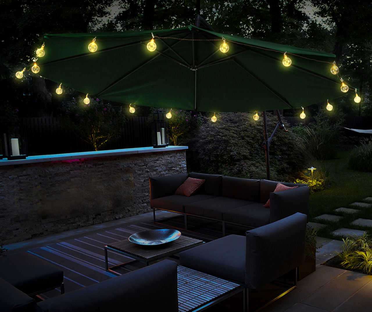 Lights for on sale patio umbrella