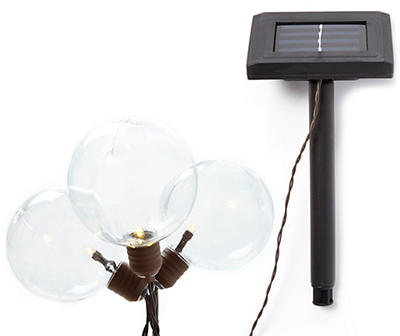 Warm White Globe LED Solar Umbrella Light Set, 18-Lights