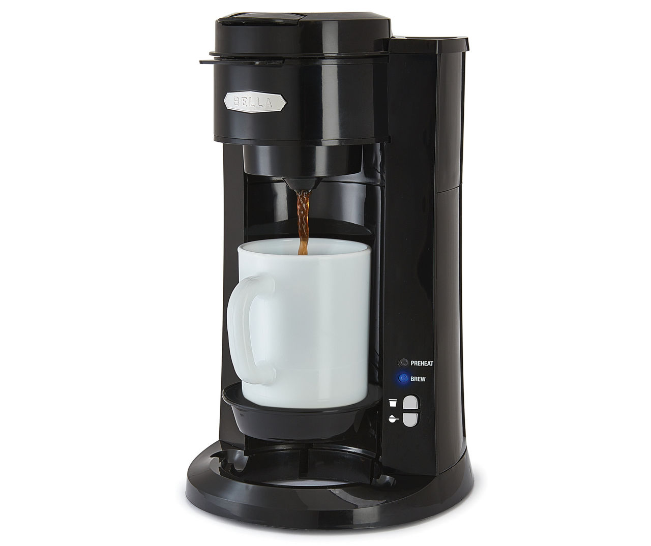 Best Buy: Bella DualBrew Single-Serve Coffeemaker Black/Silver BLA14392