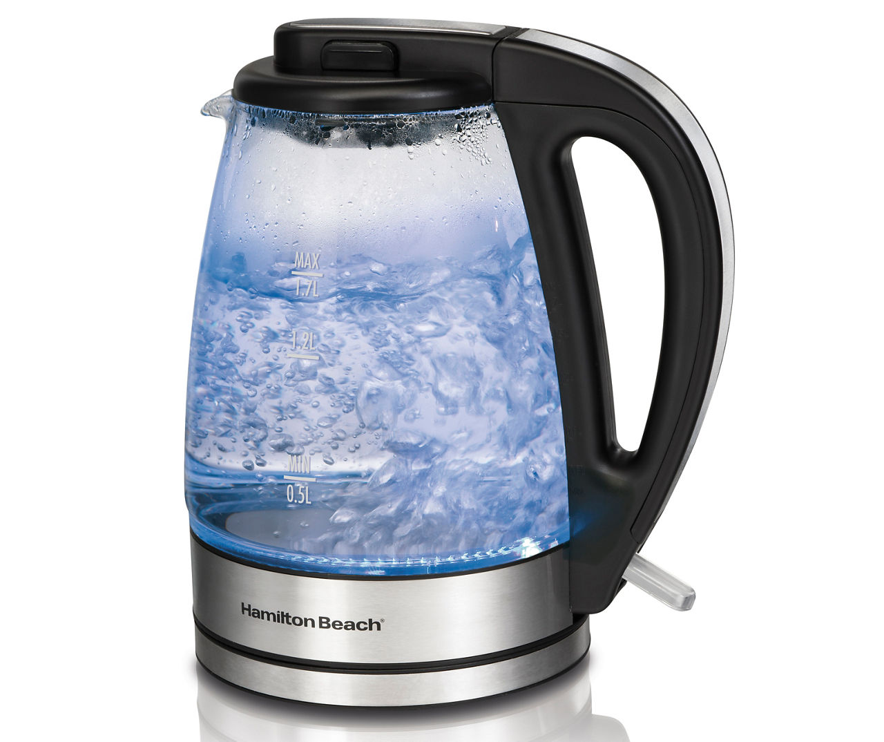 Glass Electric Tea Kettle, Water Boiler & Heater, 1 L, Clear