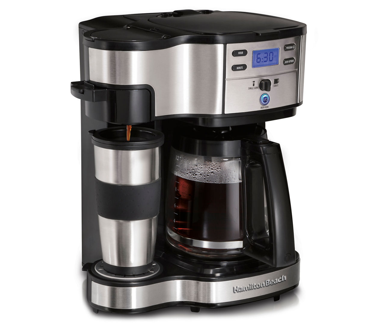 Hamilton Beach 12-Cup White Programmable Drip Coffee Maker, While