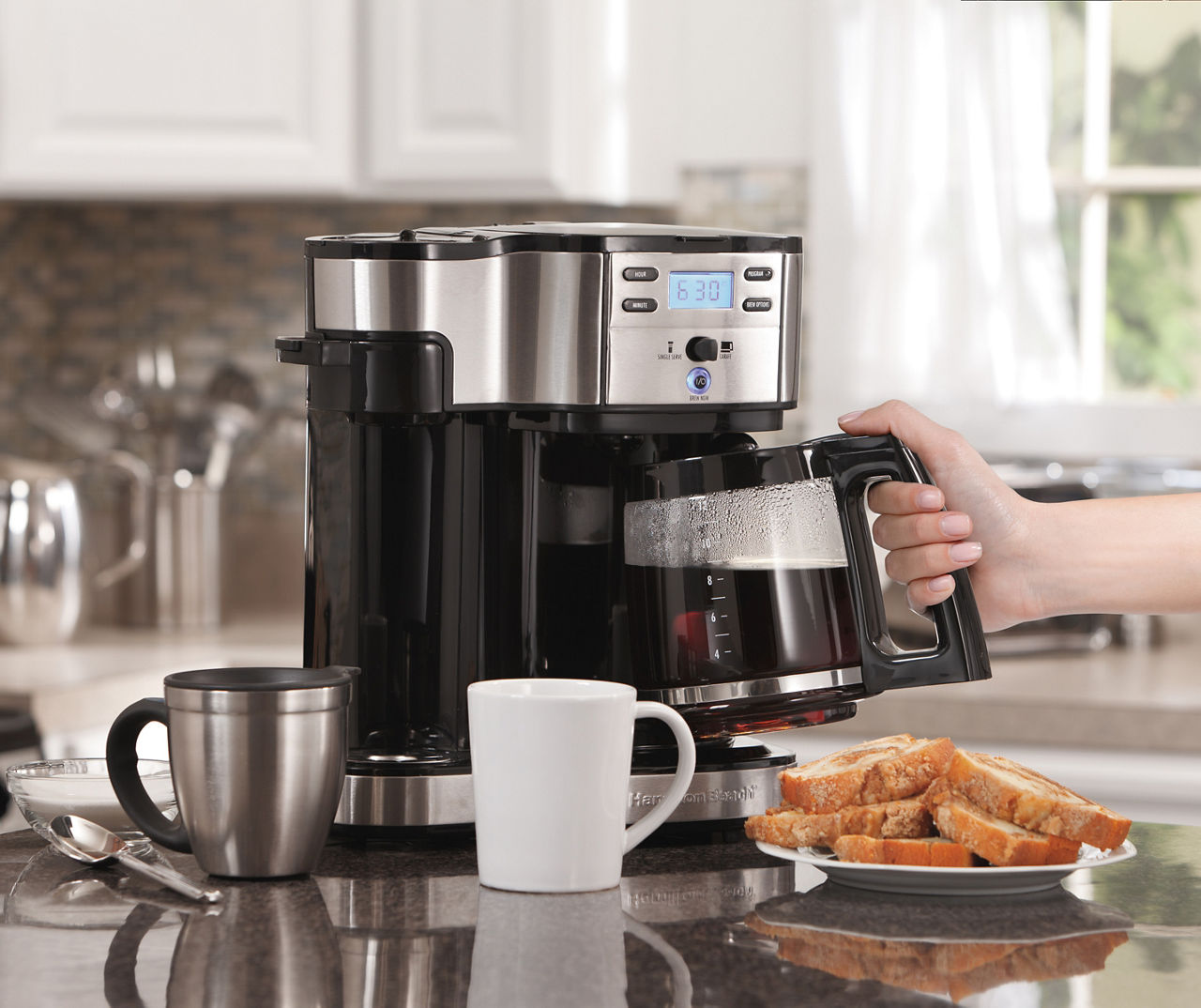 Hamilton Beach 2-Way Programmable 12 Cup and Single-Serve Coffee