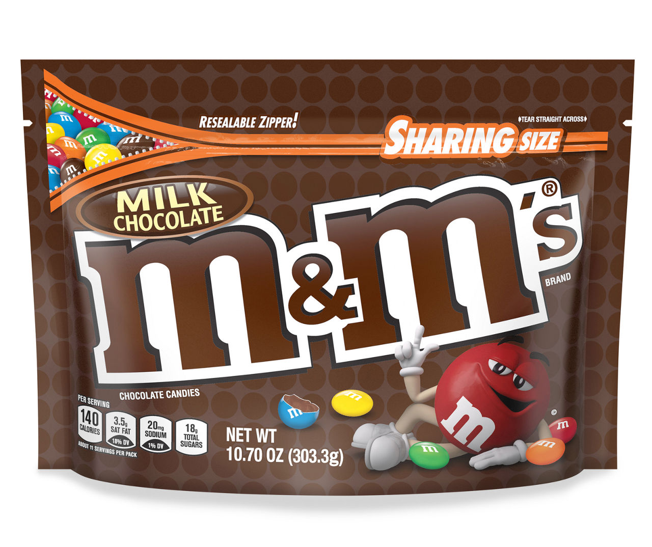 M&M'S Minis Milk Chocolate Candy Sharing Size Bag, 10.1 oz
