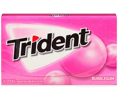 Trident Bubblegum Sugar Free Gum 14 ea