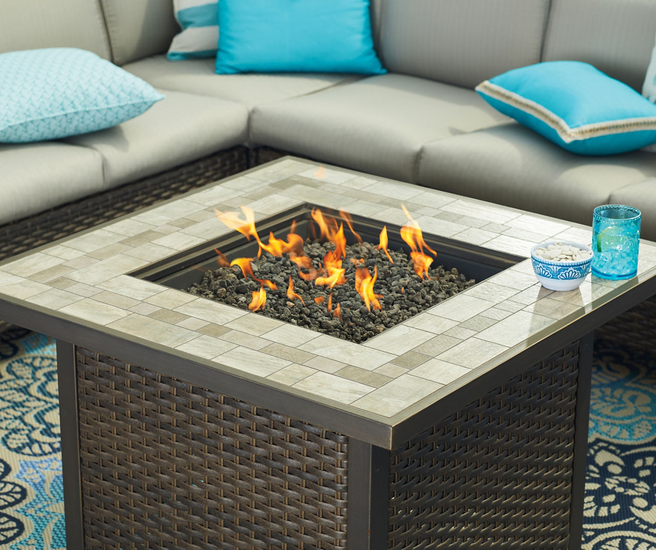 Propane fire pit table big deals lots