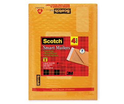 Size 0 Poly Bubble Smart Mailers, 4-Pack